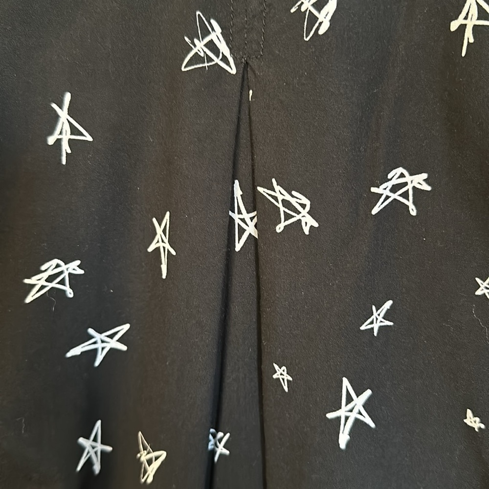 Black Button Up with Star Print - Picture 5 of 5